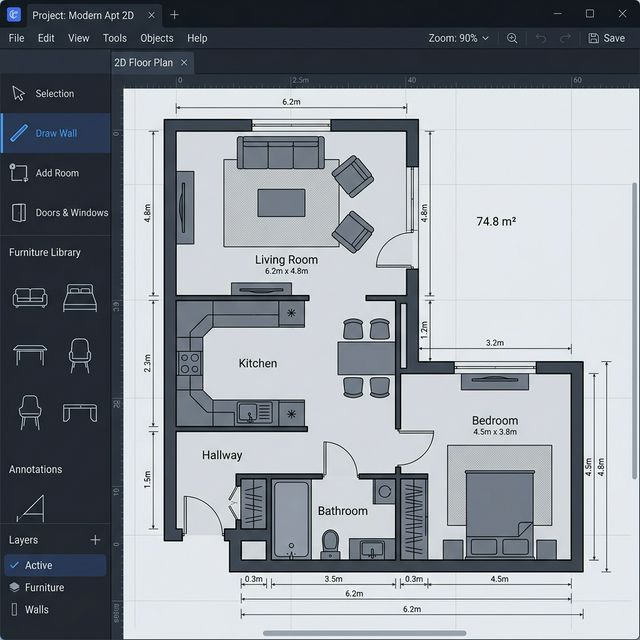 Javascript Floor Plan Editor Source Code FloorSync — AI-Powered Floor Plan Editor